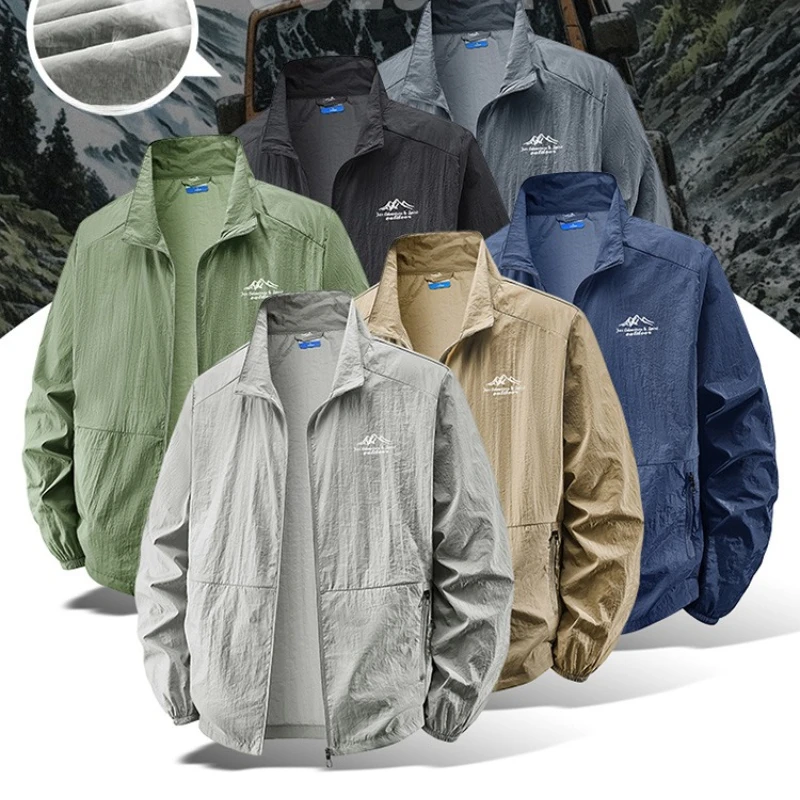 Outdoor Sport Brand Jacket - Chaqueta Ligera para Hombre, Transpirable, Protección